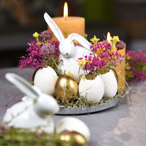 Product Chicken Eggs Golden Blown Out Eggs Easter Decoration 10 Pcs