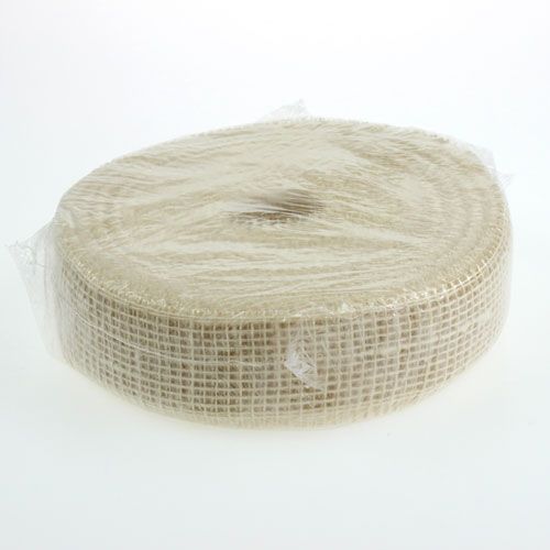 Product Jute ribbon bleached 5cm 40m