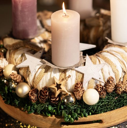 Product Candle holder for sticking Ø11cm H8cm rust effect 4pcs