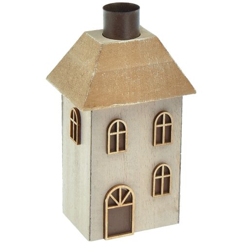 Candle holder Christmas house for taper candles 14.5cm 2pcs
