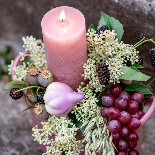 Product Artificial Vegetable Decoration Garlic Pink, White Ø6.5cm 2 pcs