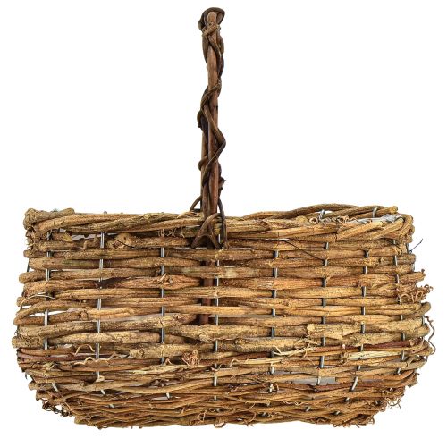 Product Basket for planting with handle vine natural 25x14,5x24,5cm