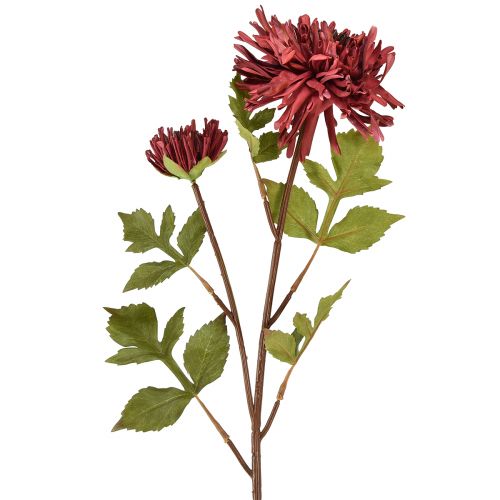 Artificial chrysanthemum in burgundy Ø5cm/Ø11cm L70cm
