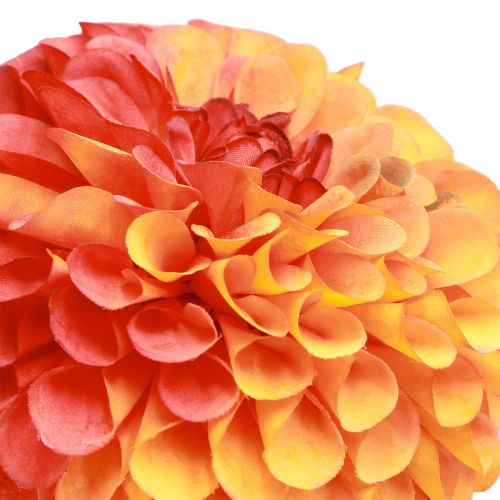 Product Artificial Dahlias Decoration Flowers Orange Red Ø10 L80cm 2pcs