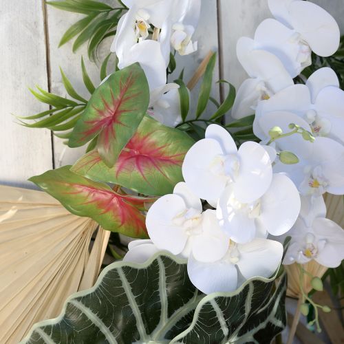 Product Artificial caladium six-leaved green/pink artificial plant like real!