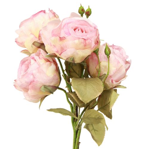 Artificial Roses Silk Flowers Pink L44cm 4 pcs