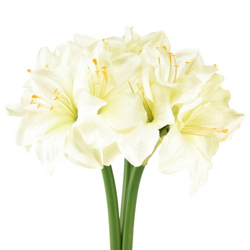 Artificial Amaryllis like real artificial flowers White Amaryllis 40cm 3pcs