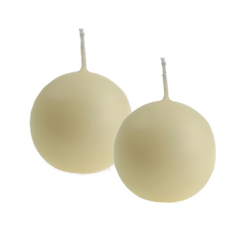 Ball candles 60mm cream 16 pcs