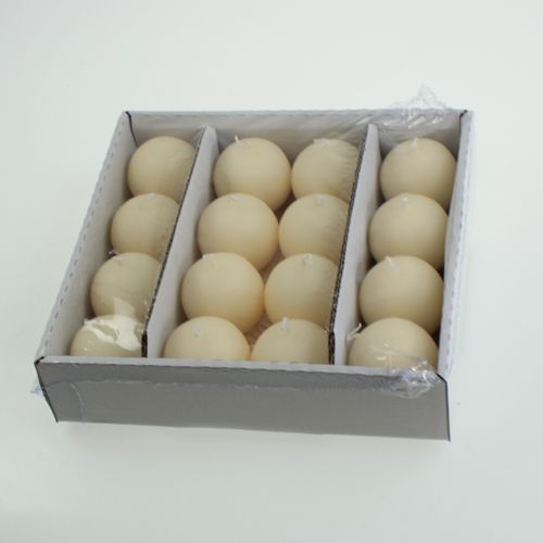 Product Ball candles 60mm cream 16 pcs