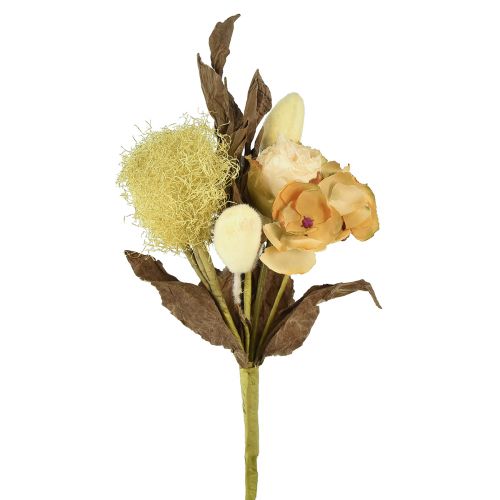 Product Artificial Flower Bouquet Rose Hydrangea Dry Look Vintage Decoration 38cm