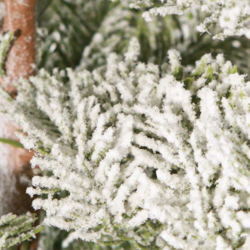 Product Artificial fir tree on metal plate snow winter decoration 35x115cm