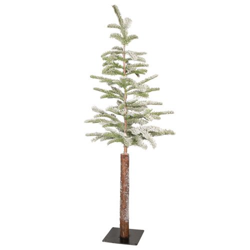 Product Artificial fir tree on metal plate snow winter decoration 35x115cm