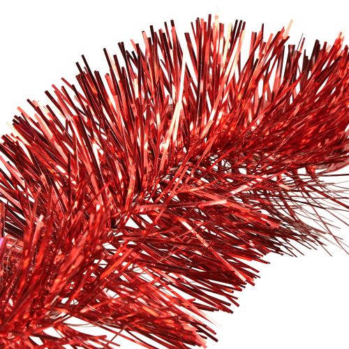Product Festive Red Tinsel Garland 270cm – Shiny and vibrant, perfect for Christmas and holiday decorations