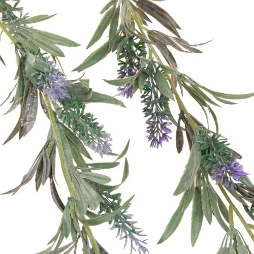 Product Lavender Flower Garland Artificial Purple Green 180cm 2pcs