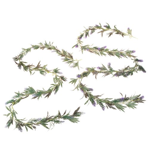 Product Lavender Flower Garland Artificial Purple Green 180cm 2pcs