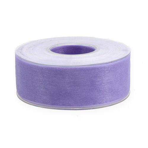 Product Organza ribbon with selvedge 40mm 50m light purple