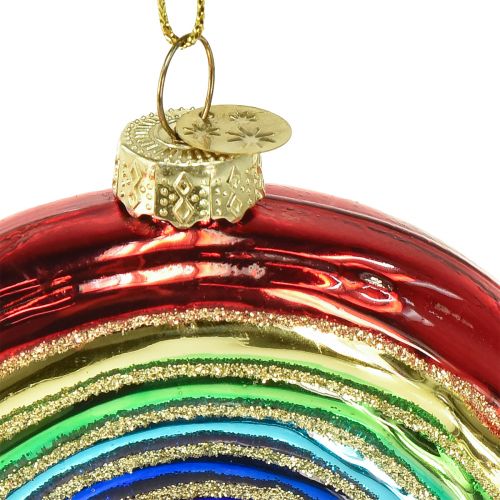 Product Rainbow Glass Ornament – Festive Christmas Tree Decoration with Shiny Colors
