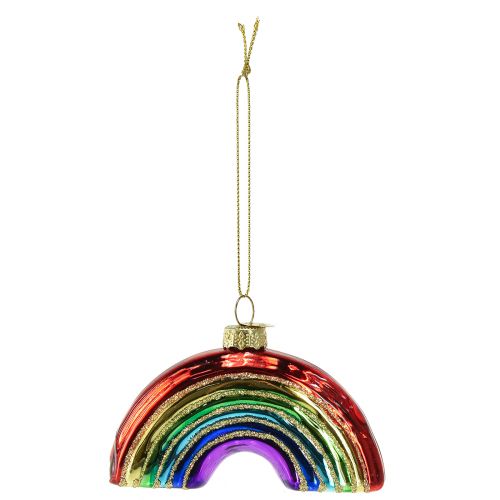 Product Rainbow Glass Ornament – Festive Christmas Tree Decoration with Shiny Colors