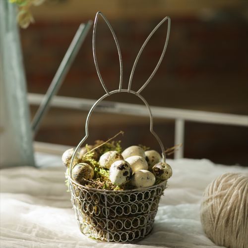 Product Easter basket wire basket Easter bunny shabby Ø12cm H26.5cm