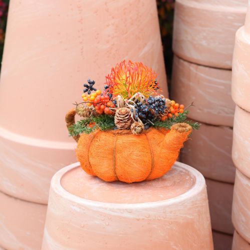 Product Planter pumpkin decoration orange yellow-green Ø19cm H12cm