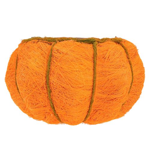 Product Plant pot pumpkin decoration orange/yellow-green sisal Ø21cm H12cm