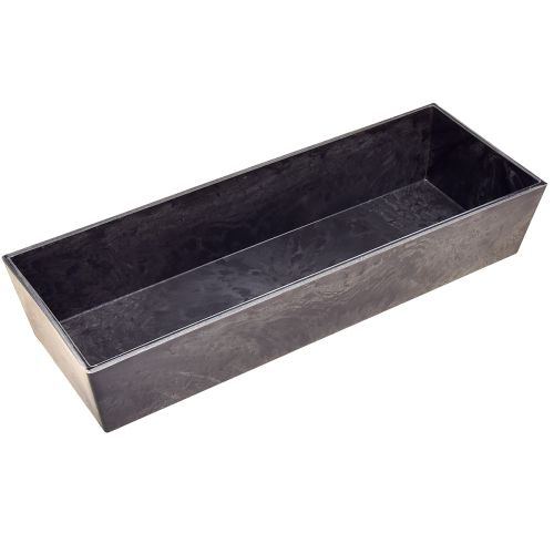 Product Versatile grey plastic planter 4 pieces – rectangular, 37 cm – ideal for indoor and outdoor gardening