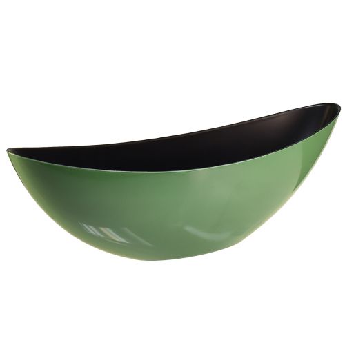 Modern green half-moon bowl made of plastic 39 cm – versatile for decoration – 2 pieces