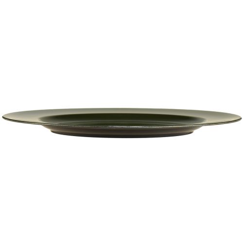 Product Elegant dark green plastic plate – 28 cm – Ideal for stylish table arrangements and decoration