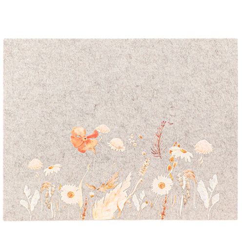 Product Felt placemats with flower motif – stylish placemats for natural table decoration 45x35cm 2 pieces