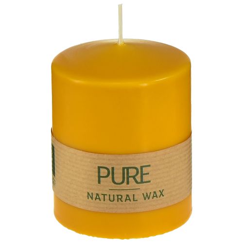 Product PURE Pillar Candle Yellow Honey Wenzel Candles 90×70mm