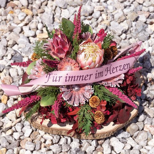 Product Protea rosette heather frosted Ø8-9cm 25 pcs