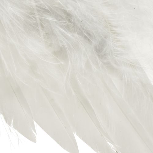 Product Romantic angel wings made of white feathers – Christmas decoration for hanging 20×12cm 6pcs