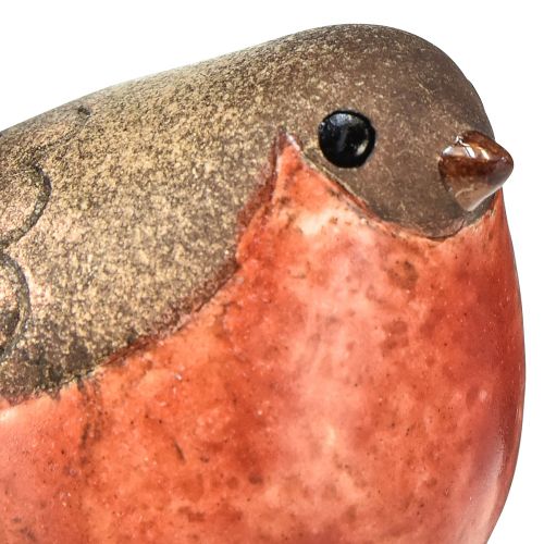 Product Ceramic Robin Decorations – Red and Natural Tones, 5.4 cm – Perfect for Garden and Home – 4 pcs