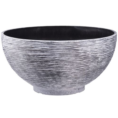 Bowl Round Plant Bowl Grey Black Ø45cm H22,5cm