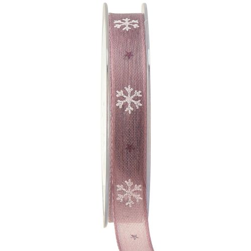 Decorative ribbon snowflake decorative ribbon pink W15mm L15m
