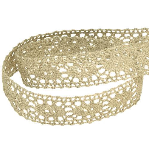 Product Lace ribbon decorative ribbon lace beige W18mm 20m