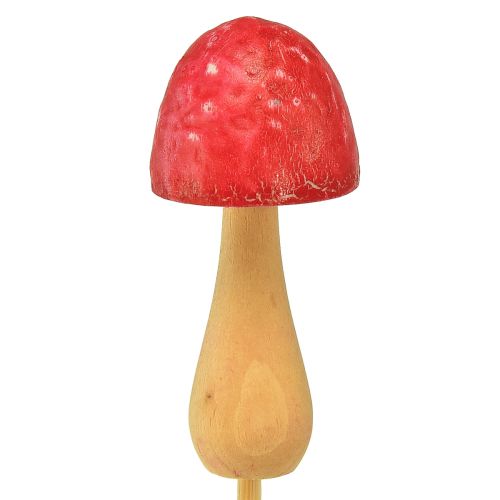Product Flower plug mushroom decoration wooden plug red Ø2.5cm 8pcs
