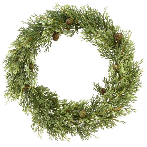 Floristik24 Fir wreath with cones artificial decorative ring green Ø36cm