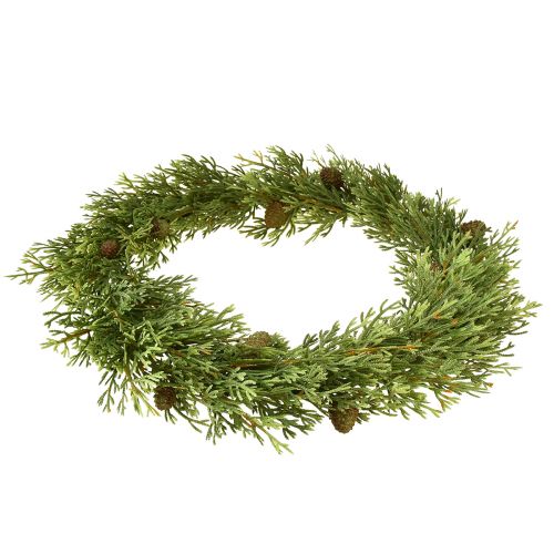 Product Fir wreath with cones artificial decorative ring green Ø36cm