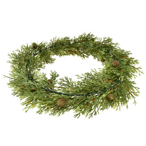 Product Fir wreath with cones artificial decorative ring green Ø36cm