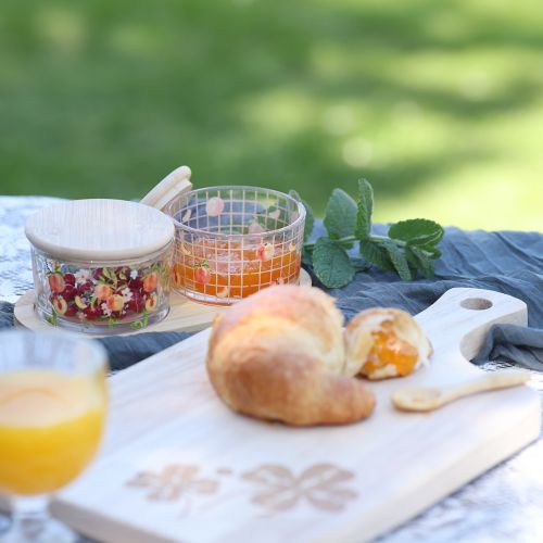 Product Tapas Set Peach Jam Jars on Tray 20×10×6.5cm