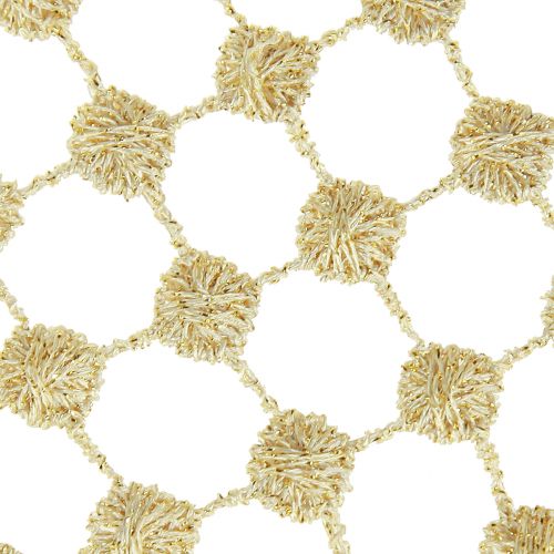 Product Table runner grid gold cream with glitter W19cm L1,5m