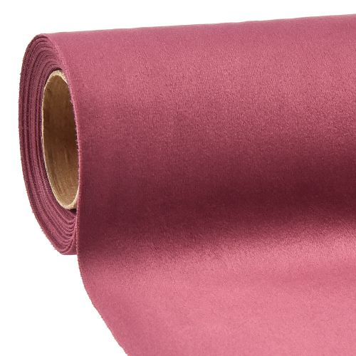 Product Velvet table runner Bordeaux dark red, 28×270cm - Luxurious table runner decorative fabric for festive occasions