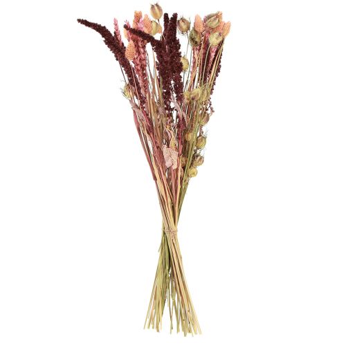 Product Dried flower bouquet grain nigella pink orange 50cm