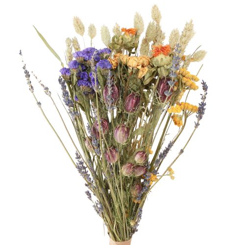 Dried Flower Bouquet Purple Orange Sea Lilac Grain 55cm