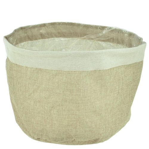 Product Planter jute fabric basket natural utensil Ø26cm H21cm 3pcs