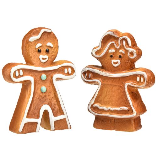 Floristik24 Christmas decoration ceramic gingerbread woman and man 7cm 6pcs