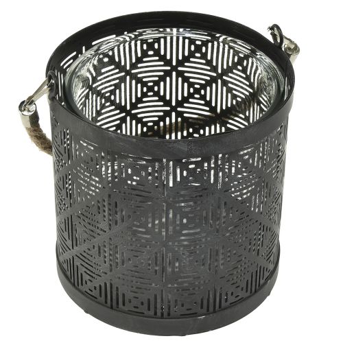 Product Lantern metal decoration lantern handle anthracite Ø16cm 2pcs
