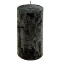 Floristik24 Black candles Colored pillar candles 60x100mm 4pcs