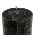 Floristik24 Black candles, solid coloured pillar candles 85x120mm 2 pcs